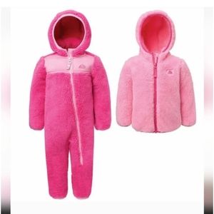 Snozu Infant 2-piece Fleece Set, pink nwt 18m